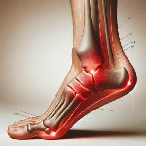 מיקום כאב במבנה כף הרגל